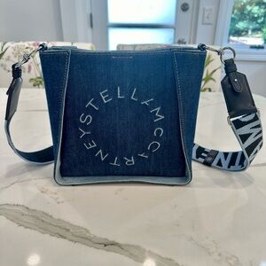 Stella McCartney Logo Denim Crossbody Bag